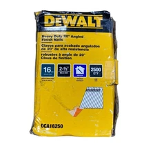 Nails DeWalt DCA16250 2-1/2"  16GA,Galvanized Finish Nail Lot Of 1 Box FREE SHIP