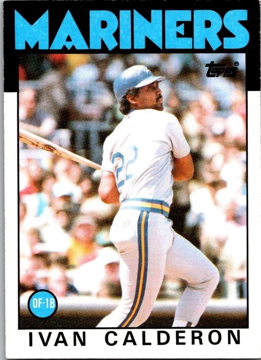 Ivan Calderon - 1986 Topps - # 382 - ROOKIE - Mariners
