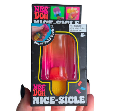 VIRAL NeeDoh Nice-Sicle Popsicle Fidget Squishy Pink Orange - AUTHENTIC New