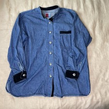 Vintage 80s 90s Sunbelt Denim Shirt Made In USA XL