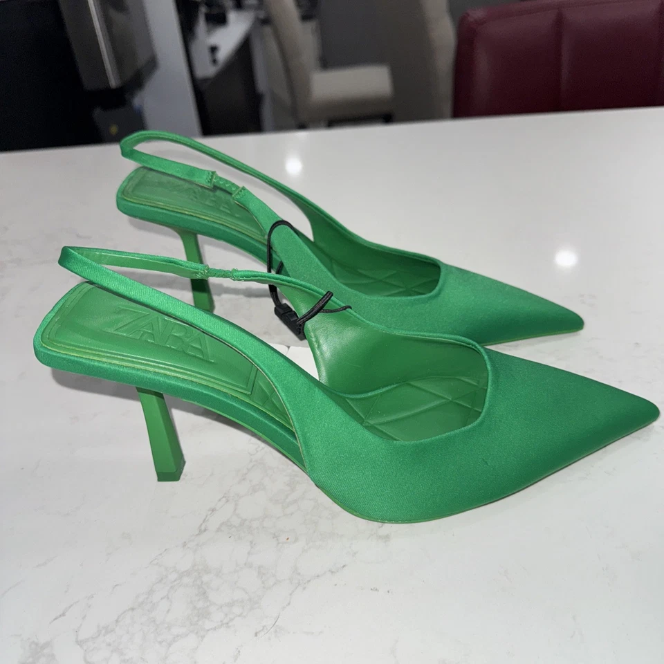 2024 一脚蹬高跟鞋尖头纯色时尚浅口高跟鞋礼服高跟鞋 — 第 3/4 张图片