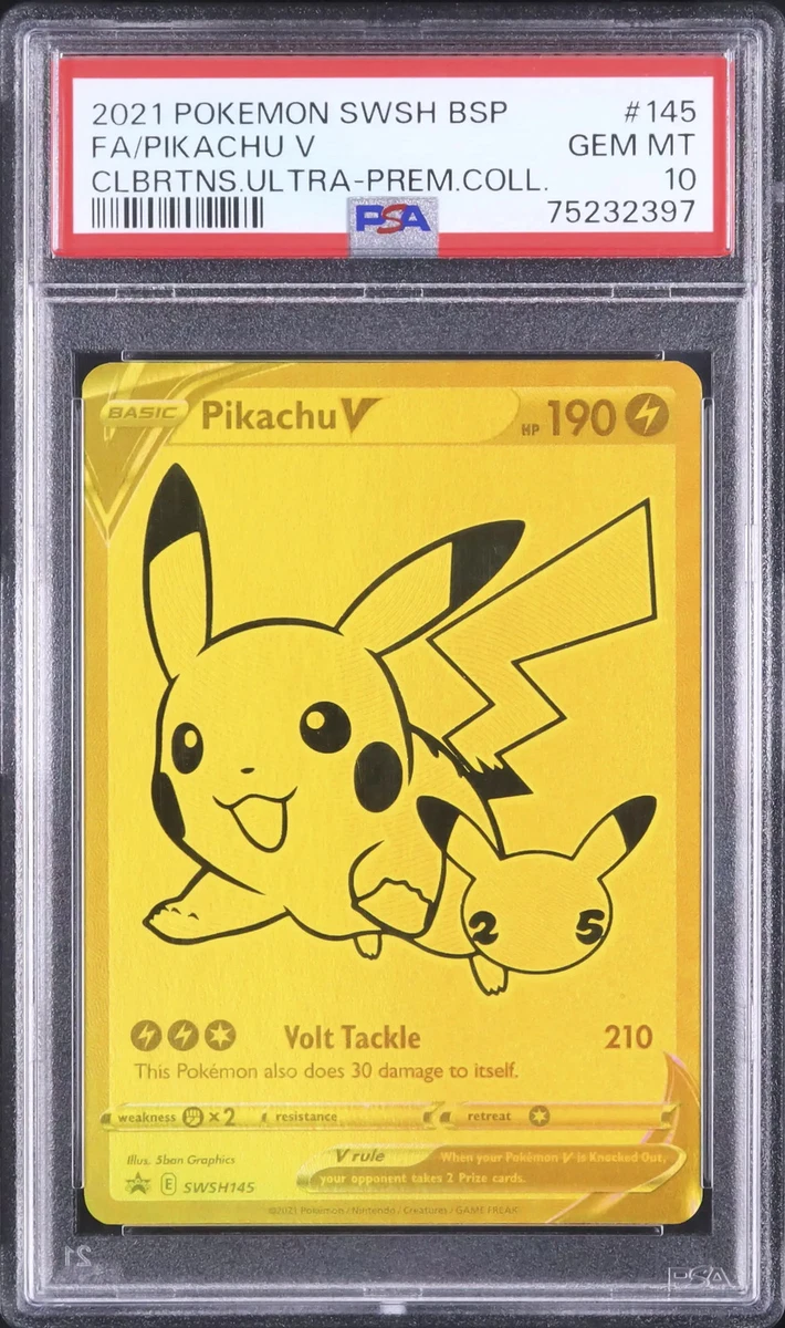 は*パ様 PSA8 ピカチュウV Gold SWSH145 UPC英語版 25+ Pikachu V SWSH145 SWSH: Sword & Shield Promo Cards for sale
