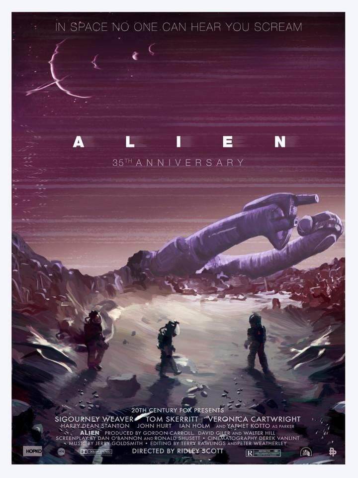 Alien 35th Anniversary by Scott Hopko Movie Poster Ltd Edition x