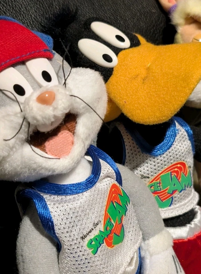 1996 Space Jam Plush Set Bugs Bunny Daffy Duck Lola Bunny WB VINTGE TAGS (SET 3) - Image 2 of 4
