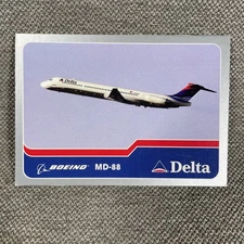 Vintage 2003 Delta Air Lines Pilot Trading Card #2 Boeing MD-88 *RARE Aviation