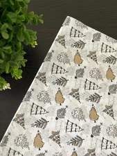 GOLDEN HOLIDAY TREES Design Tissue Paper Sheet Choose Size & Package Amount