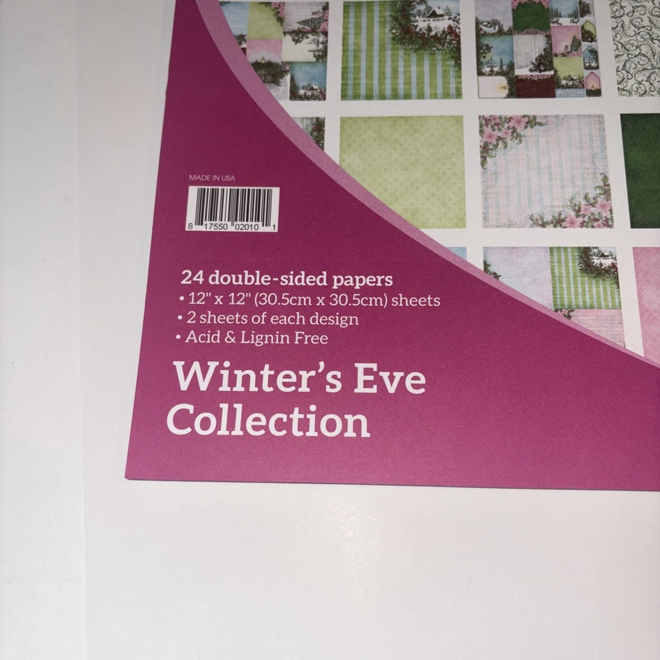 Almohadilla de papel Heartfelt Creations WINTERS EVE Collection 24 pk 12 x 12 nueva HCDP1-281 Foto 2 de 3