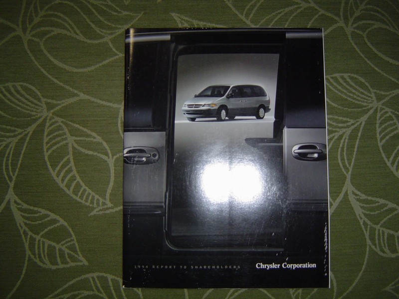 1994 DaimlerChrysler Annual Report short version history of the auto Company