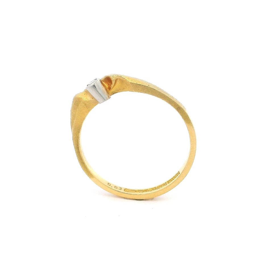 Ring Bicolor Lapponia Admeta 1989 M8 mit Brillant Solitär - DU79877 - Bild 3 von 4