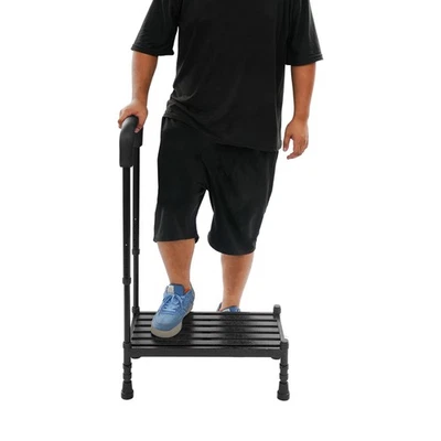 Escalera, Rampa para Adultos con Pasamanos, Escalera Metal Negra - Imagen 1 de 4