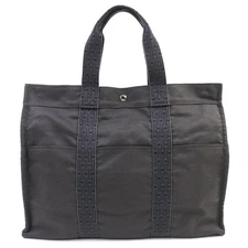 HERMES Tote Bag Her Line GM Serie Button Canvas Large Tote Bag Boston Bag gray
