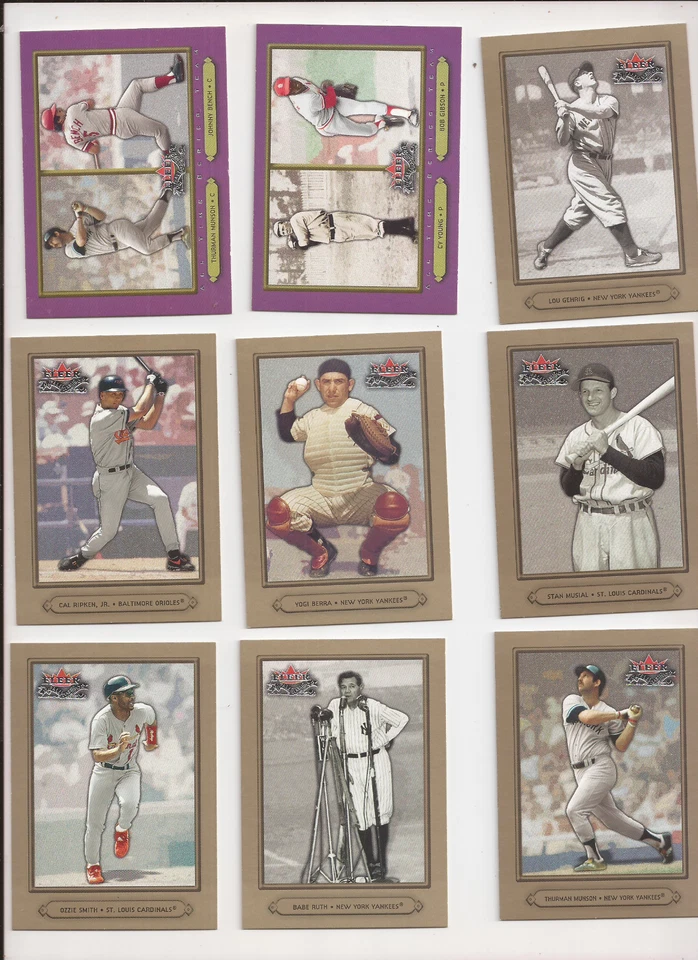 2002 Fleer Fall Classics Baseball Card Set Cobb Ruth Ozzie Musial 100 Card Set - Image 2 of 2