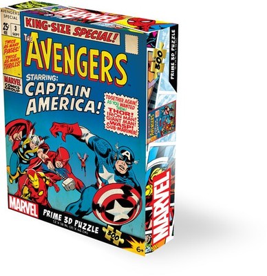 Marvel Comics The Avengers #3 300pc 18x12 in 3D Lenticular Puzzle [Used Very Goo