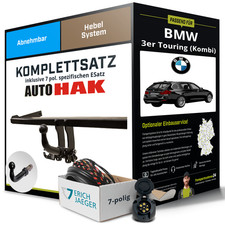 Für BMW 3er Touring Typ E91 Anhängerkupplung abnehmbar +eSatz 7pol 05-12 NEU AHK