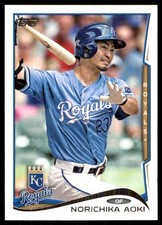 Norichika Aoki 2014 Topps #517 Royals MLB READ FREE SHIPPING AutographDen