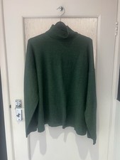 Ladies Green Polo Neck Jumper Size L (14/16)