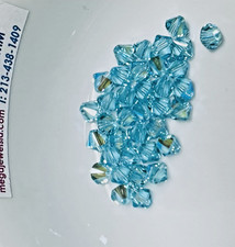 Swarovski 5328 6mm Light Turquoise Blue AB Seal Pack 360pcs Austrian Bicone Bead