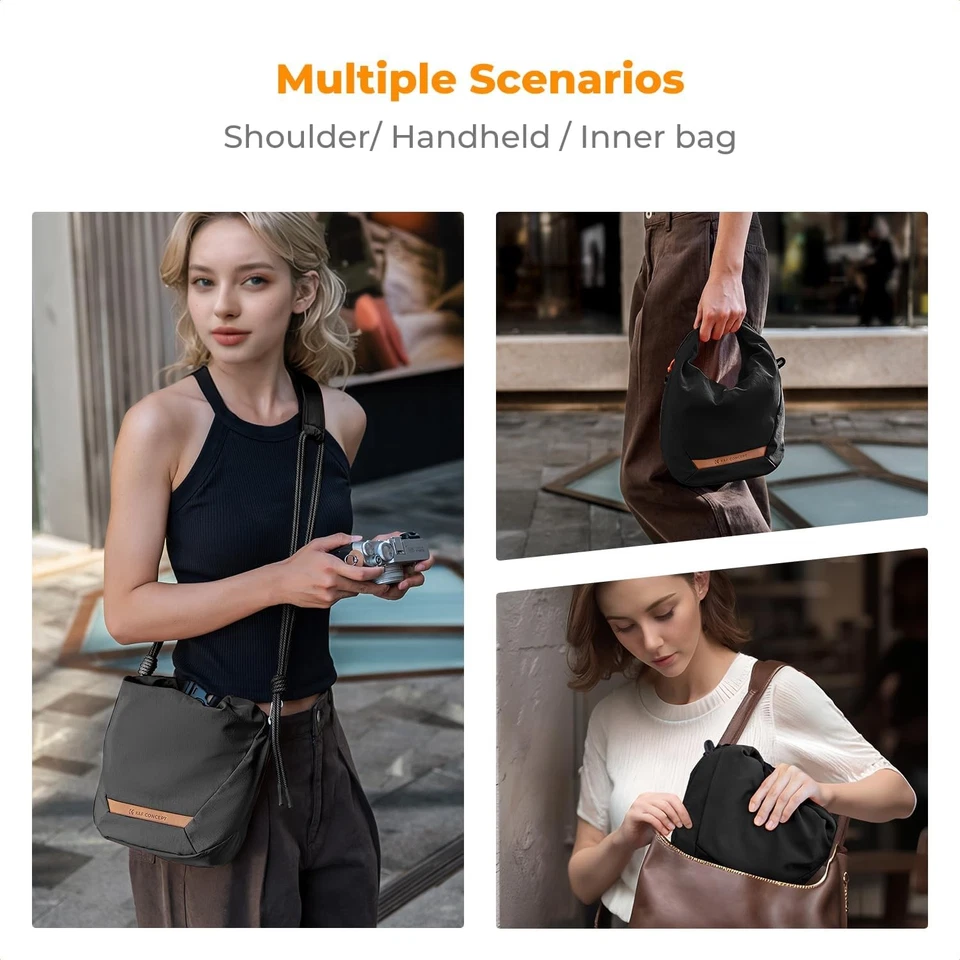 K&F Concept Camera Sling Bag Small bag Cute Soft Camera Pouch Handbag for Women - Image 4 of 4