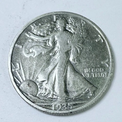 1935 50C Walking Liberty Half Dollar 90% Silver Fine Details #4541