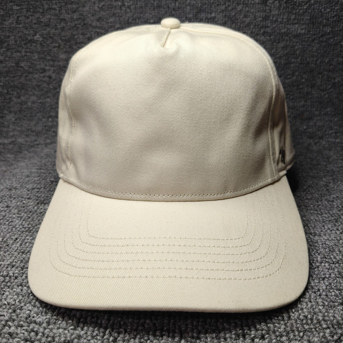'47 Brand Blank Snapback Cap Cream Off White Curved Brim Hat