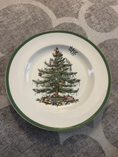 Spode Christmas Tree Dinner Plates 10" Set Of 6