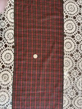 Scottish Tartan Plaid Red  Green Flannel Fabric 16" W x 17 YDS Length no seams