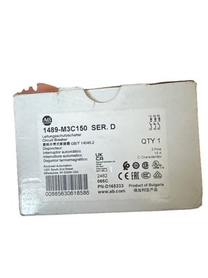 Allen Bradley 1489-M3C150 Series D  |  15amp 3-Pole Circuit Breaker  *NEW*