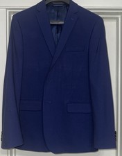LRL Ralph Lauren Boys Two Button Blazer Blue Inner Pockets 20R