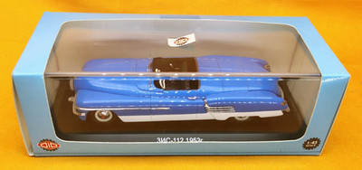 DiP Models 111202 Maßstab 1:43 ZIS-112 1953r blau/weiß boxed cased Modellauto