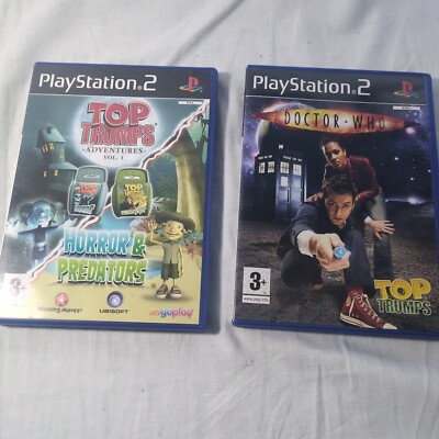 Top Trumps Horror & Predators Doctor Who Playstation PS2 Videospiele Selten PAL 