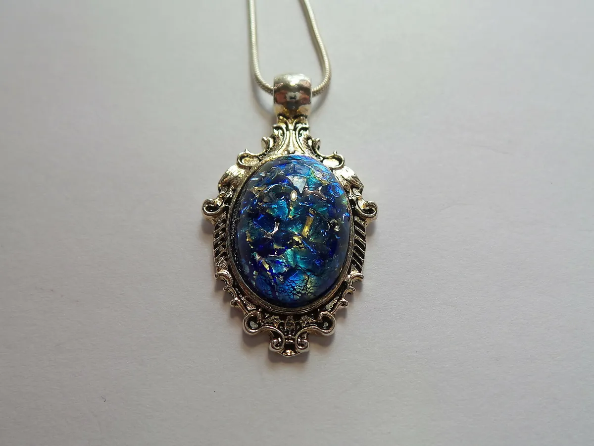 Blue Opal Pendant Beautiful Fire Opal Necklace Crown Chakra - Etsy | Fire  opal, Fire opal necklace, Opal necklace