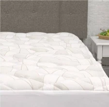 eLuxury Copper Infused Quilted Mattress Pad ~ White ~ California King NEW