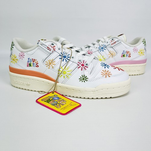 Adidas Forum Talla Baja 5.5 Juventud GS 7 Mujer ""Love Unites"" Pride Retro Clásicos - Imagen 9 de 24