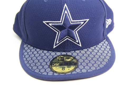 Dallas Cowboys New Era 59FIFTY Sideline FITTED CAP Honeycomb FLAT BRIM Sizes - Picture 6 of 6