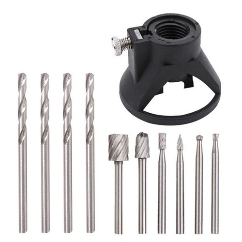 Dremel Rotary Multi Tool Cutting Guide HSS Router Drill Bits Set Attachment Kit - Picture 10 of 12