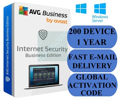 AVG Internet Security Business Edition 200 PC / 1 Year (Global Activation Code)