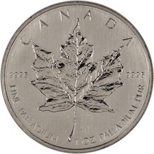 Canada Palladium Maple Leaf - 1 oz - $50 - .9995 Fine - Random Year