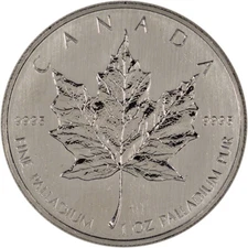 Canada Palladium Maple Leaf - 1 oz - $50 - .9995 Fine - Random Year