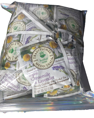 Traditional Medicinals Organic Chamomile & Lavender Tea Bulk -Stress/Sleep 70 Ct