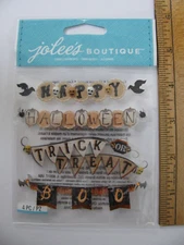 Jolee's Embellishments VINTAGE HALLOWEEN BANNERS 4 Pieces NOS