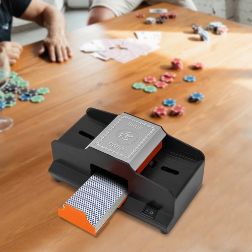 Barajadora automática de cartas negras de 2 barajas para barajar cartas de póker máquina de barajar regalo de casino - Imagen 20 de 24