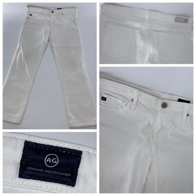 Adriano Goldschmied Jeans Women 32x26 White Slim Fit Cotton Poly USA YGI Y3-123