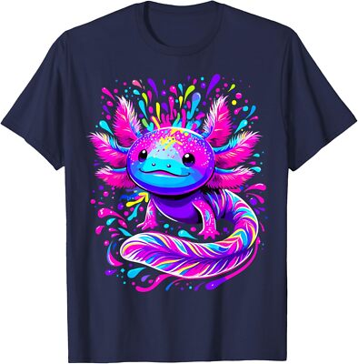 Axolotl Beautiful Colorful Art Axolotl T-Shirt