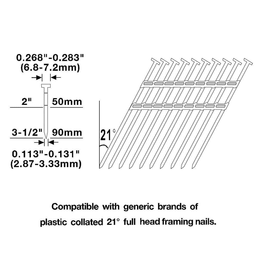 Husky Pneumatic 3 1/2 In. 21 Degree 