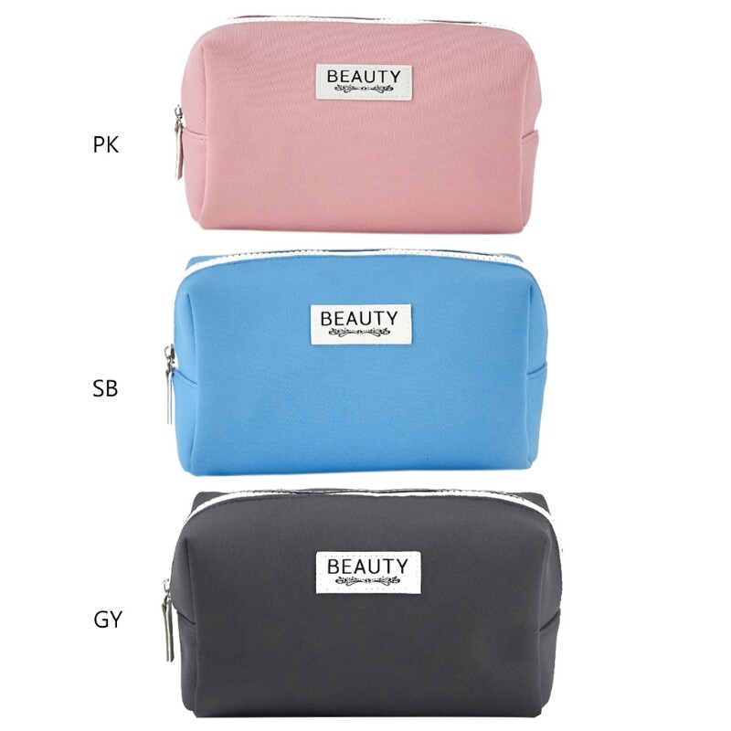 Waterproof Zipper Toiletry Bag for Large Capacity Pencil and Pen Storage