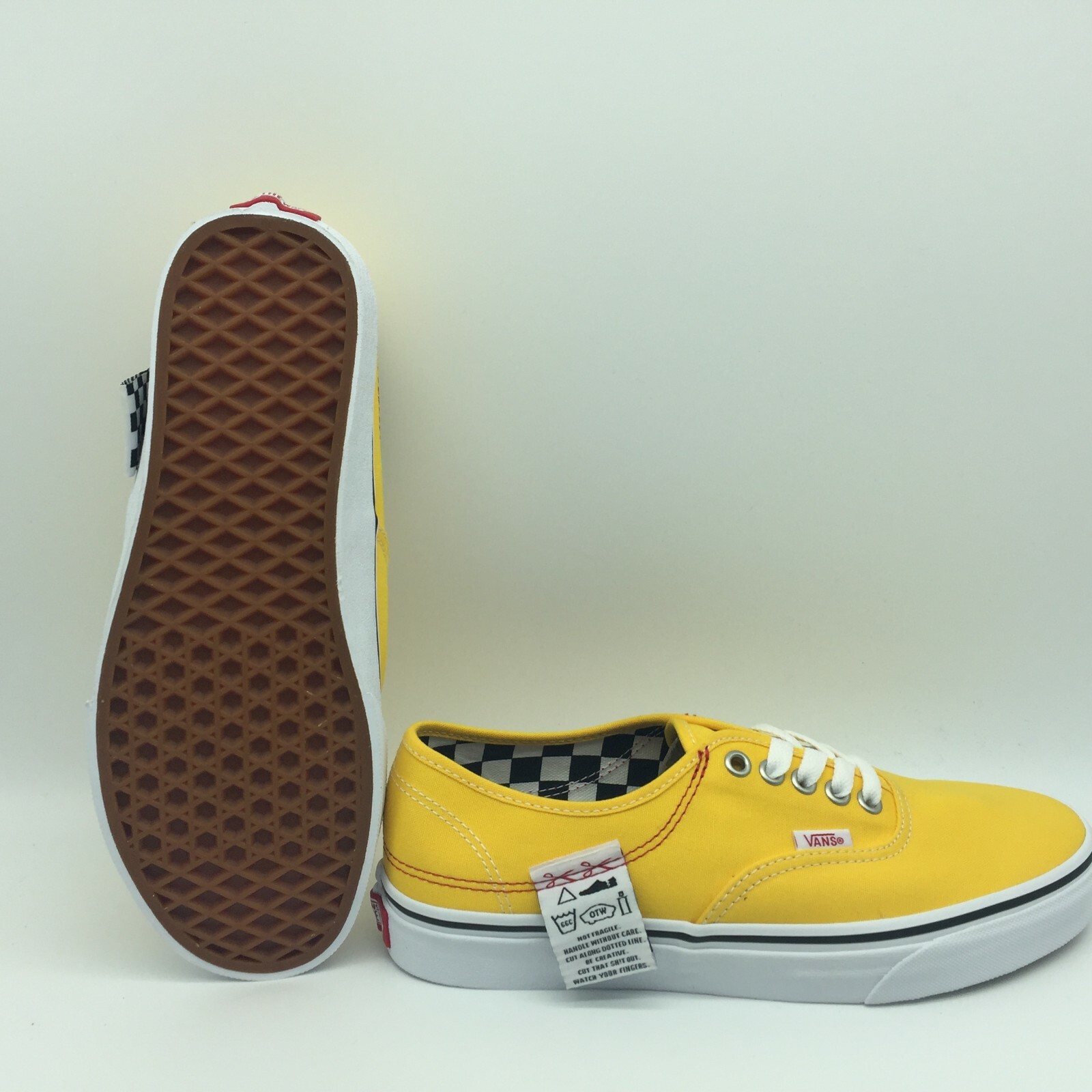 Vans Men/Women's Shoes "Authentic Hc''--(Diy)-- Lemon Chrome/Tr Wht image 2
