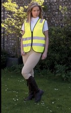 Tabardo con cremallera Harlequin Hi Viz para niños. Nuevo con etiquetas.