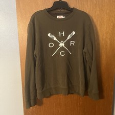 Brooks Brothers Red Fleece Crewneck Pullover Sweatshirt Grey Green Sz Large Mens