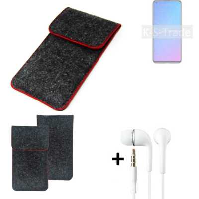 Schutz Hülle + Kopfhörer für Doogee N30 [dunkelgrau roter Rand 