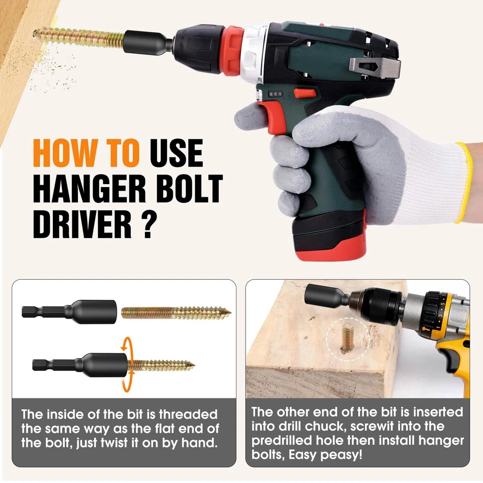 Table Leg Corner Bracket with Hanger Bolt Driver Strong Support Repair Dining - Image 4 of 4